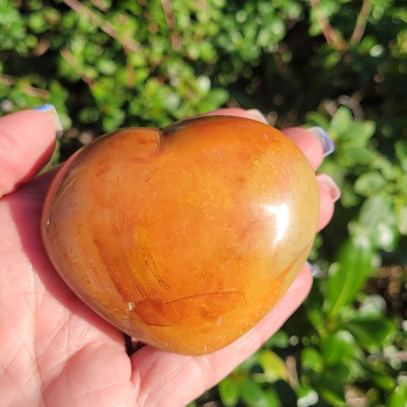 Polychrome Jasper, Desert Jasper Crystal Heart - Picture 4 of 4